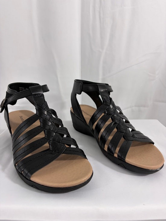 BareTraps Shoes - NWT Baretraps Women's Size 7.5 Black Velcro 2 Inch Wedge Sandals